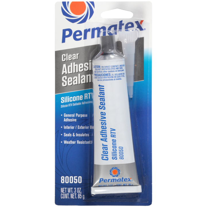 Permatex 80050 Clear RTV Silicone Adhesive Sealant 3oz - Hong Teck Hin