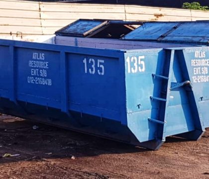 Metal Waste Container Repair with Devcon 10110