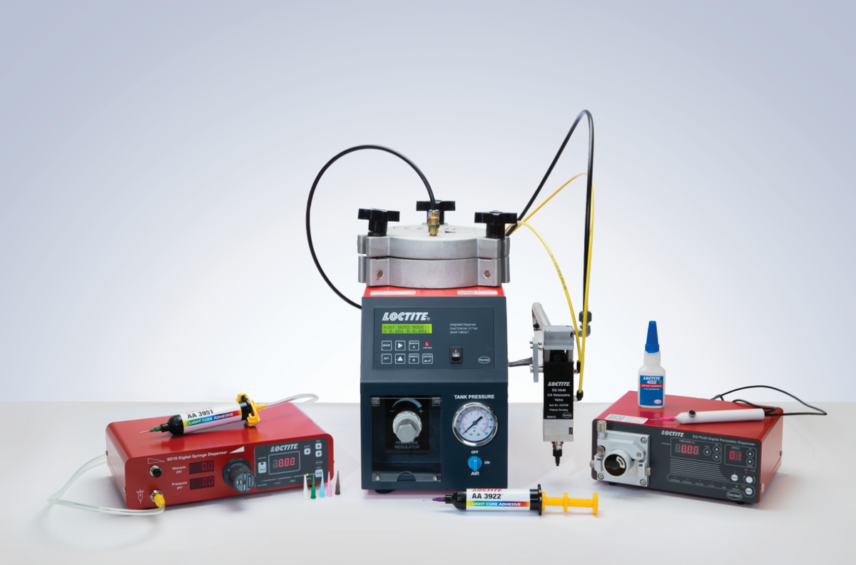 Red Loctite Machine Loctite Equipment | Loctite Dispenser | Integrated Dispense Systems Fo